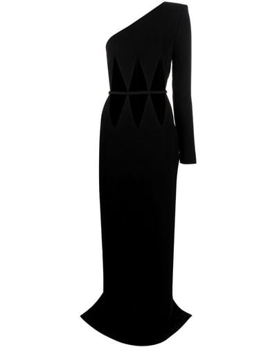 Monot Cut-out Detailed Asymmetric Dress - Black