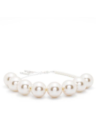 Magda Butrym Maxi-Pearl Necklace - White