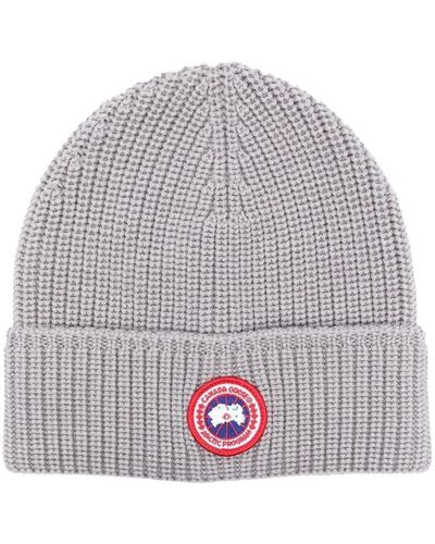Canada Goose Arctic Disc Knitted Wool Beanie - Grey