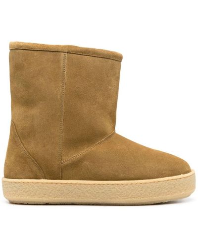 Isabel Marant Frieze Suede Ankle Boots - Natural