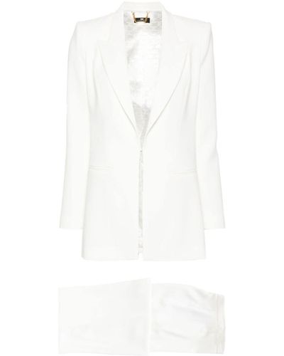Elisabetta Franchi Crepe-Textured Suit - White
