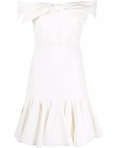 Giambattista Valli Off-shoulder Bow-detail Dress - White