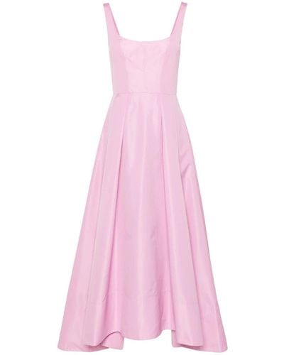 Pinko Midi Dress With Flared Skirt - Pink