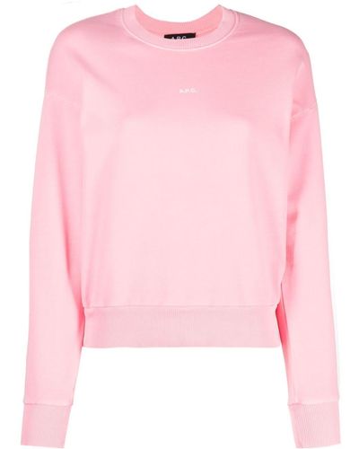 A.P.C. Steve Logo-print Sweatshirt - Pink