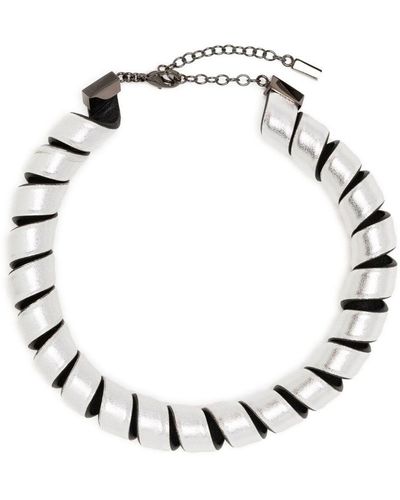 SO-LE STUDIO Tourbillon Spiral Leather Bracelet - Metallic