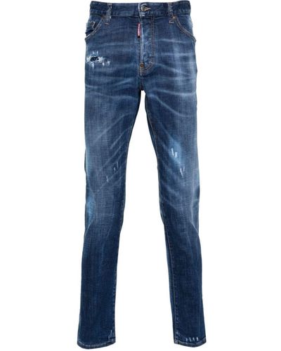 DSquared² Ripped Skinny Jeans - Blue