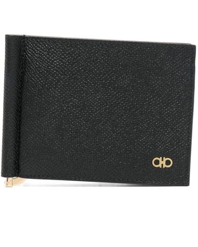 Ferragamo Gancini Bi-Fold Card Holder - Black