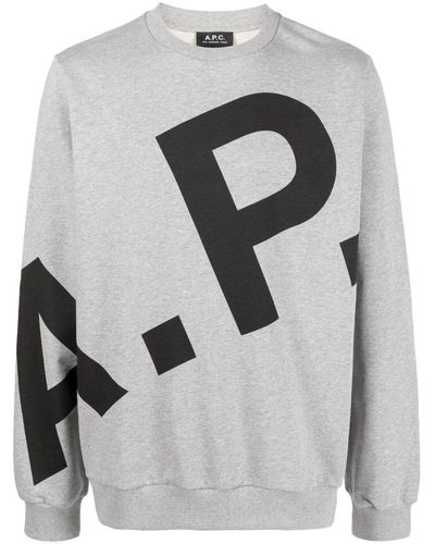 A.P.C. Logo-Print Sweatshirt - Grey