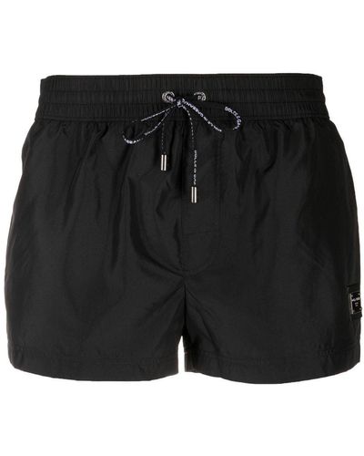 Dolce & Gabbana Logo-Plaque Swim Short - Black