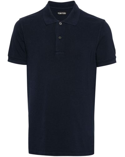 Tom Ford Tennis Cotton Polo Shirt - Blue