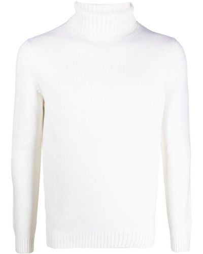 Eraldo Roll-Neck Merino Sweater - White