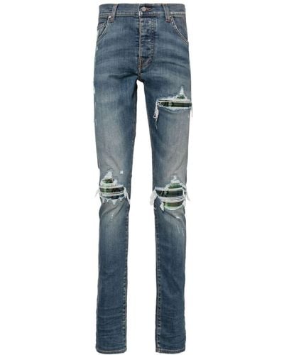 Amiri Mx1 Mid-Rise Skinny Jeans - Blue