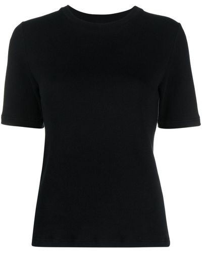La Collection Short-Sleeve Cotton T-Shirt - Black