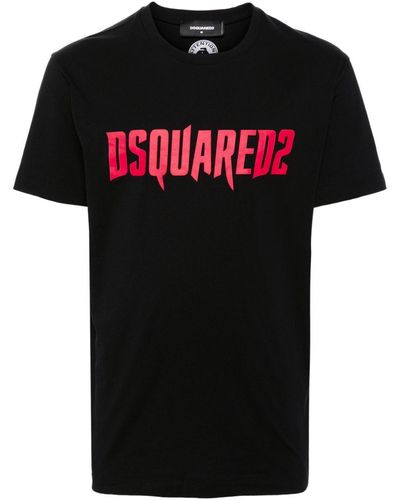 DSquared² Logo-Print Cotton T-Shirt - Black