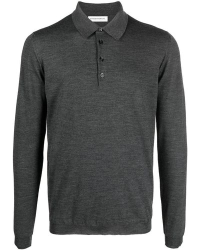 GOES BOTANICAL Long-Sleeve Polo Shirt - Grey
