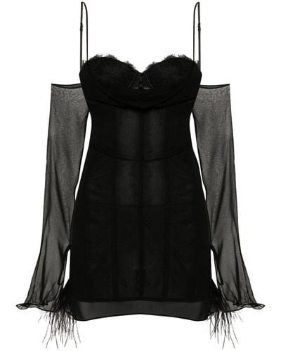 retroféte Colette Layered-Design Dress - Black