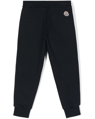 Moncler Striped Cotton Track Trousers - Blue