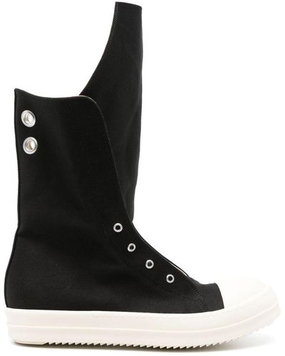 Rick Owens Boot Sneaks High-Top Trainers - Black