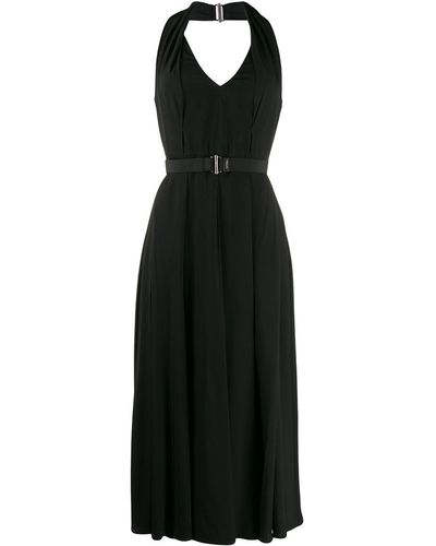 Prada Belted Halterneck Dress - Black