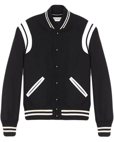 Saint Laurent Teddy Bomber Jacket - Black