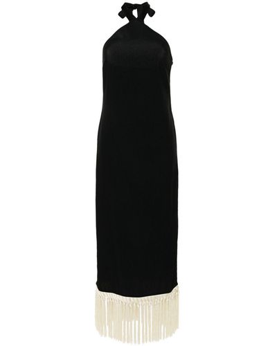 ‎Taller Marmo Halterneck Midi Dress - Black