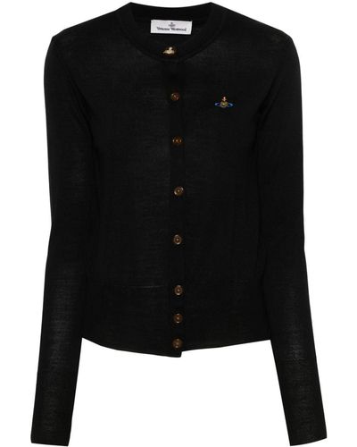 Vivienne Westwood Orb-Embroidered Cardigan - Black