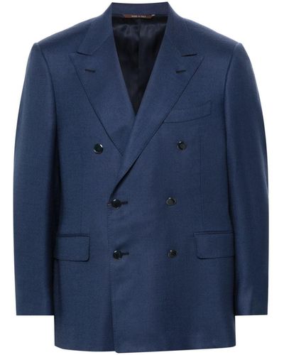Canali Double-Breasted Blazer - Blue