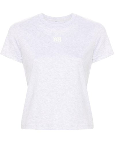 Alexander Wang Logo-Print Cotton T-Shirt - White