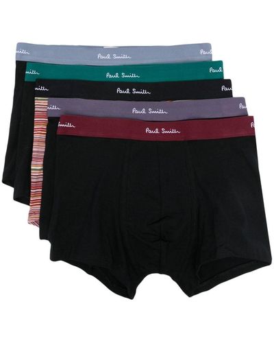 Paul Smith Logo-Waistband Boxers (Pack Of Five) - Black