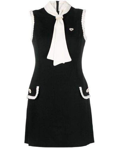 Casablancabrand Jacky Slogo-Embroidered Minidress - Black