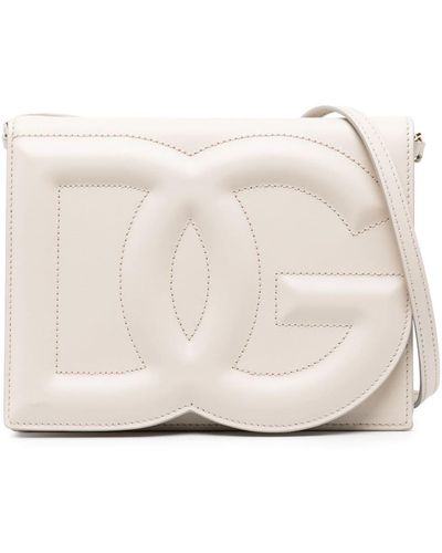 Dolce & Gabbana Dg Stitch Flap Crossbody Bag - Natural