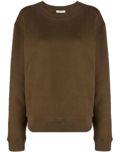 Lemaire Long-sleeved Cotton Sweatshirt - Brown