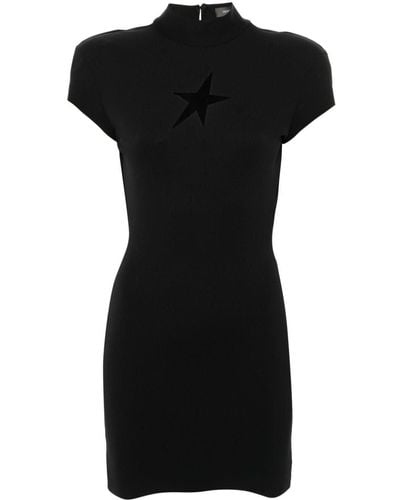 Mugler Star Mini Dress - Black