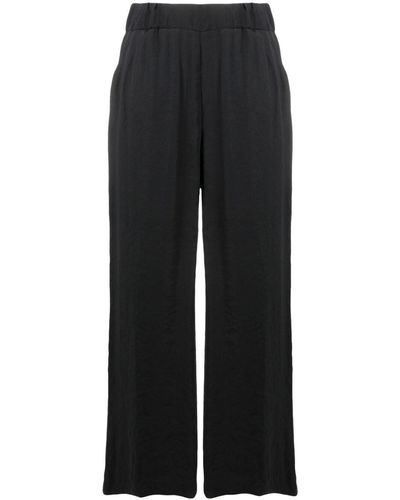 Fay High-waisted Cropped Pants - Black
