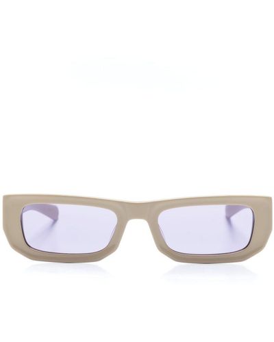 FLATLIST EYEWEAR Slug Rectangle-Frame Sunglasses - Natural