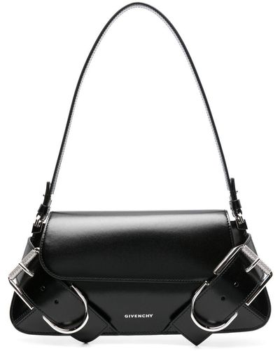 Givenchy Voyou Leather Shoulder Bag - Black