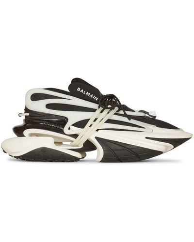 Balmain Black And White Unicorn Low-top Sneakers