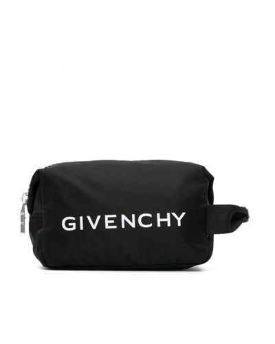 Givenchy Logo-Print Zipped Wash Bags - Black