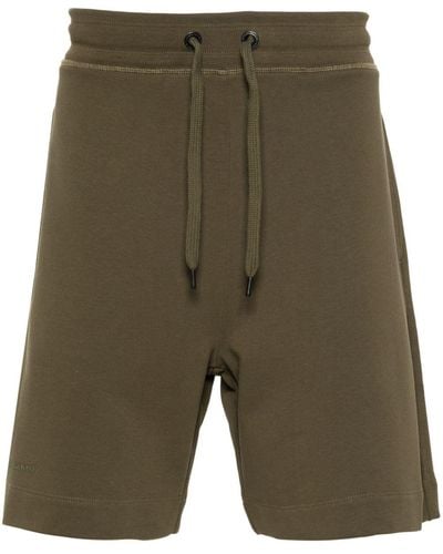 Canada Goose Logo-Lettering Track Shorts - Green