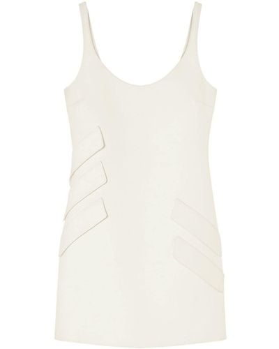 Versace Scoop-Neck Minidress - White