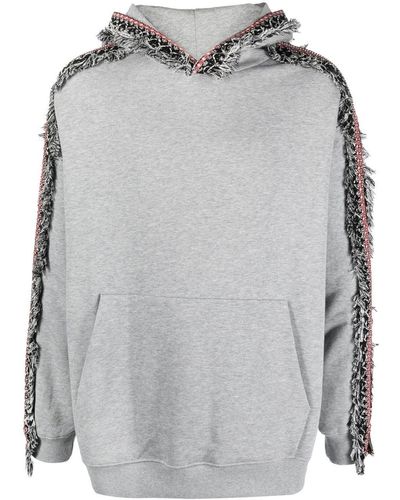 RITOS Embroidered-Detail Hoodie - Gray