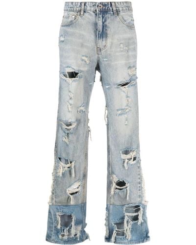 Who Decides War Gnarly Distressed Jeans - Blue