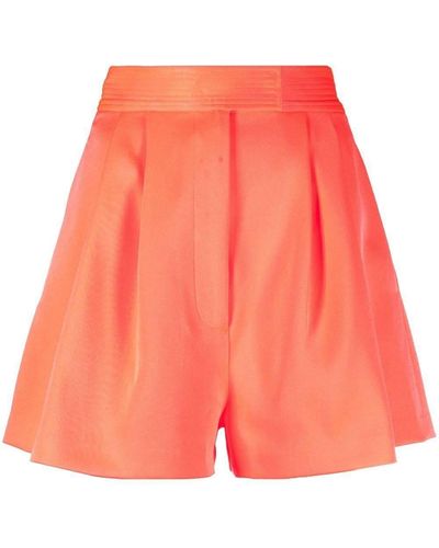 Alex Perry Flared High-waisted Shorts - Pink