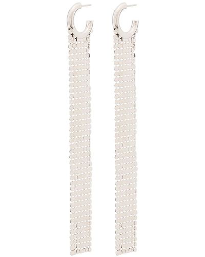 Rabanne Pixel Chainmail Earrings - White