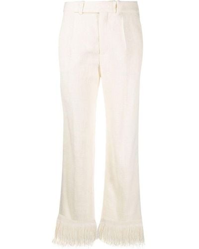 Chloé Fringe Detailing Tailored Pants - White