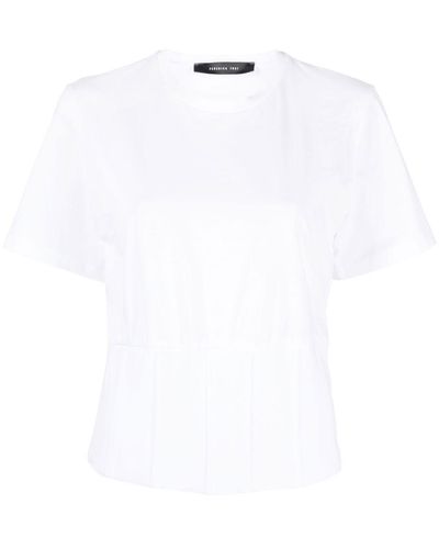 FEDERICA TOSI Corset-style Short-sleeved T-shirt - White
