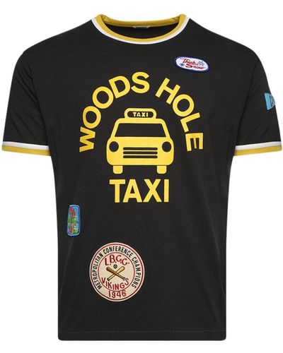 Bode Discount Taxi Cotton T-Shirt - Black