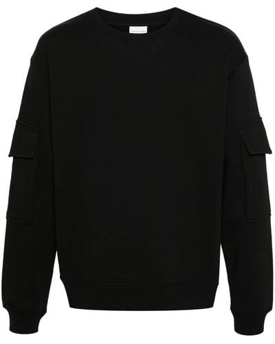Dries Van Noten Sleeve-Pocket Cotton Sweatshirt - Black