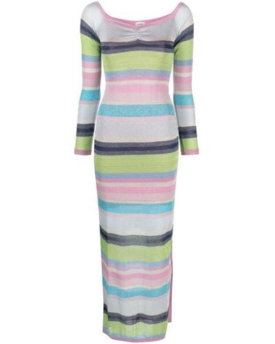 Suboo Zephyr Striped Maxi Dress - Blue
