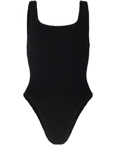 Hunza G Crinkle Square Neck Swimsuit - Women's - Nylon/spandex/elastane - Black